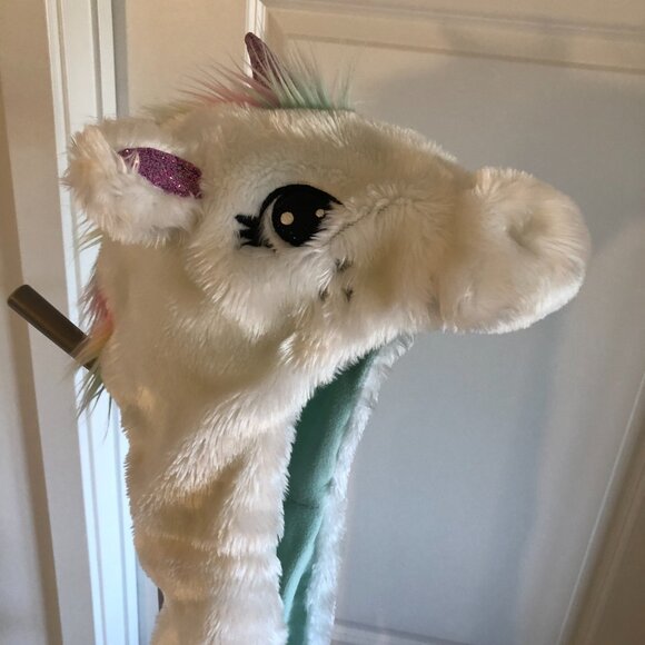 Justice Unicorn Light Up Hat Scarf Mittens White - Picture 7 of 16
